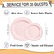 60PCS Pink Plastic Plates - Heavy Duty Pink Plates Disposable for Party(Pink)30PCS 10.25inch & 30PCS 7.5inch